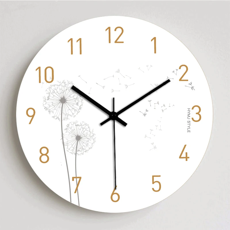 Round Fashion Clock Wall Wooden Living Room Creative Needle Watches Bedroom Home Decor | Дом и сад