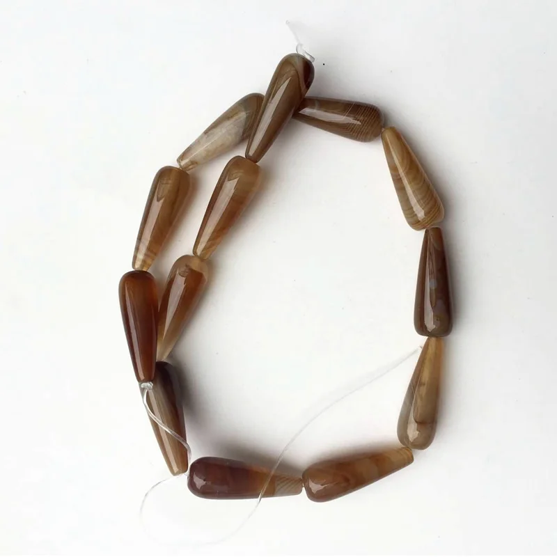 Бусины из агата с прямым отверстием в форме капли аксессуары для изготовления