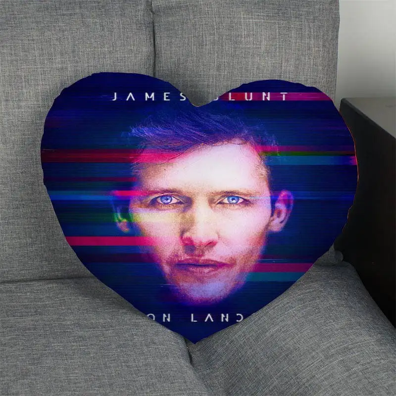 Изготовленный На Заказ James Blunt сердце Форма Наволочка на заказ застежки молнии