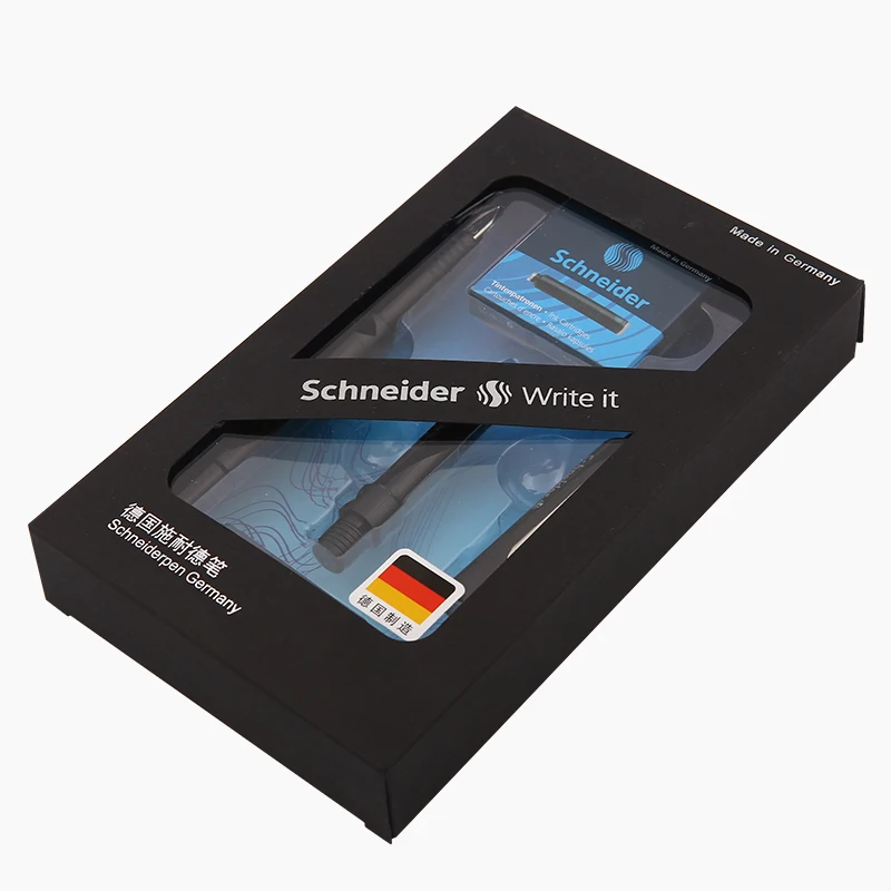 Немецкая ручка Schneider с черными чернилами набор шкатулок 0 5 мм каллиграфическая