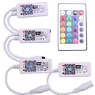 DC 5V 12V 24V Mini WiFi светодиодный RGB  RGBW контроллер iOS Android APP 24Key ИК пульт дистанционного управления для 3528 5050 светодиодный