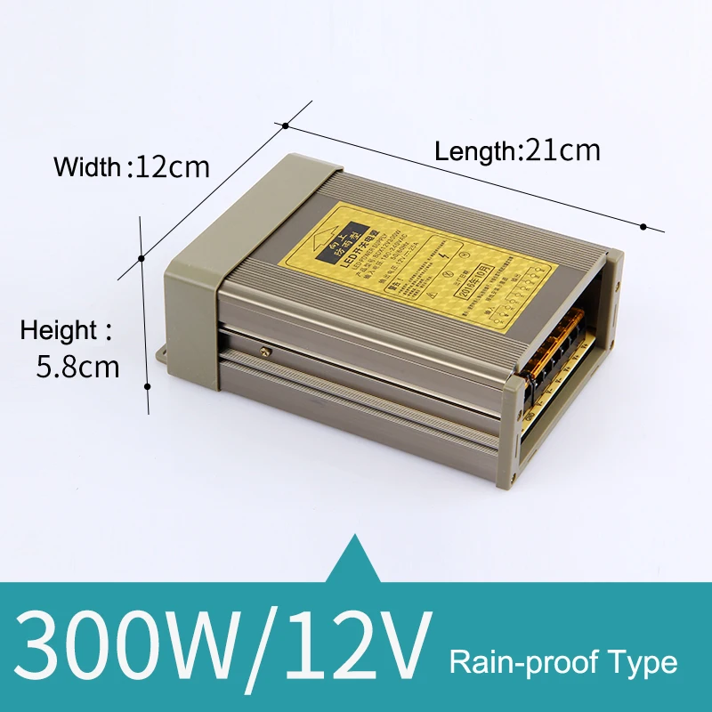 12В светодиодные ленты источник питания неводонепроницаемый трансформатор 220В