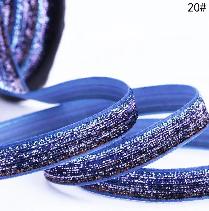 20black dark blue 5 м/лот 15 мм блестящая бархатная лента Свадебная вечеринка Рождественский обруч-украшение для волос ручной работы подарочная упаковка для девочек DIY бантик для волос - Цвет: 20black dark blue