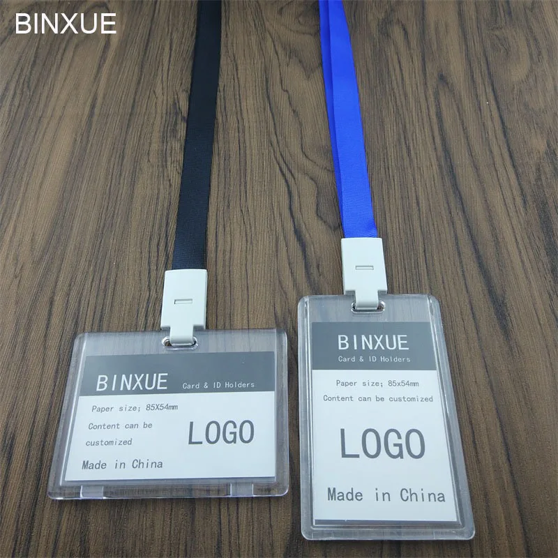 Чехол карта BINXUE двусторонний прозрачный акриловый держатель для идентификации