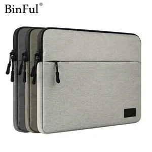 binful laptop waterproof bags sleeve notebook case for lenovo macbook air 11 12 13 14 15 15 6 inch retina pro 13 3 zipper bag free global shipping