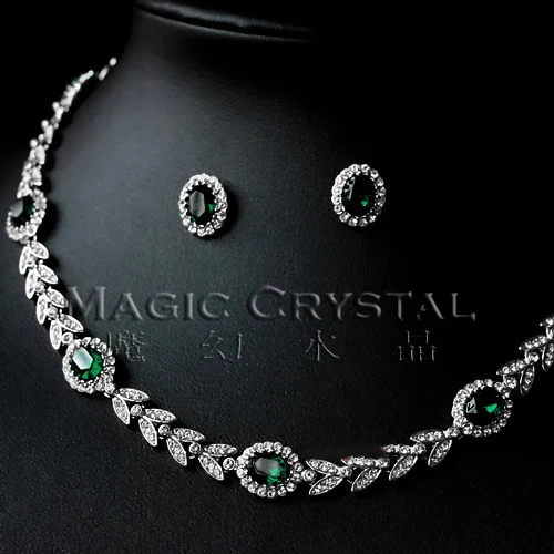 MOONROCY Розовое золото Цвет кубический цирконий Зеленый австрийский кристалл