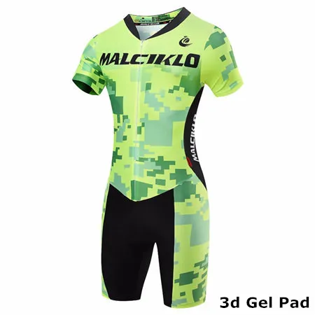 Malciklo высокое качество Триатлон Skinsuit черный Велосипедная форма быстрый сухой Для мужчин Велоспорт Джерси Pro Ropa Ciclismo Майо - Цвет: 3D Pad and Pockets