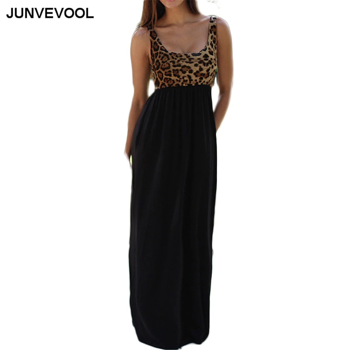 Модные леопардовые Длинные платья Лидер продаж женские летние пляжные