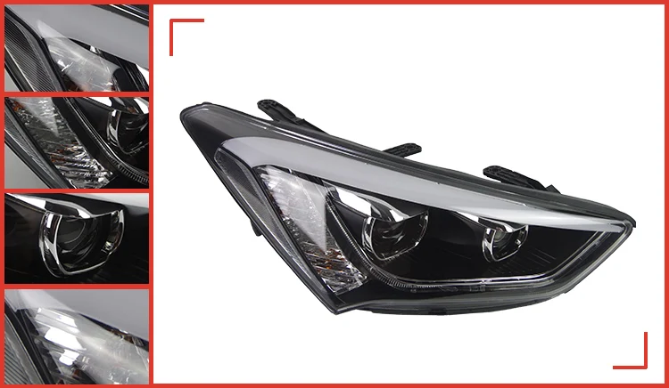 АКД автомобилей Стайлинг фар для hyundai ix45 Santa fe Santafe 2013 фары светодиодные ходовые огни Би-ксенона луча противотуманных фар ангельские глазки