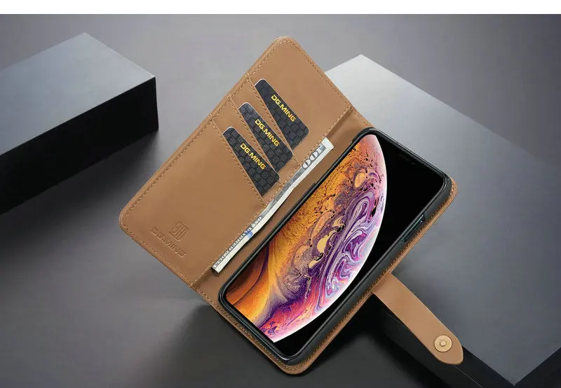 Чехол Me бумажник из кожи ягненка чехол для iPhone XS Max Ретро 2 в 1 натуральная карта деньги флип ручной работы для iPhone 6 S 7 8 плюс кожаный чехол