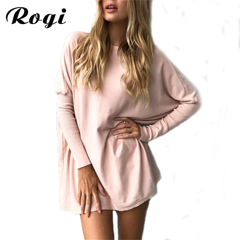 Rogi женская одежда 2019 Модная рубашка с длинным рукавом летучая мышь повседневные