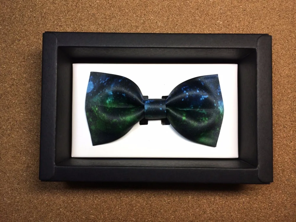 2018 г. Мужская Женская мода дизайнерские атласные шелковые галстук-бабочка Blak