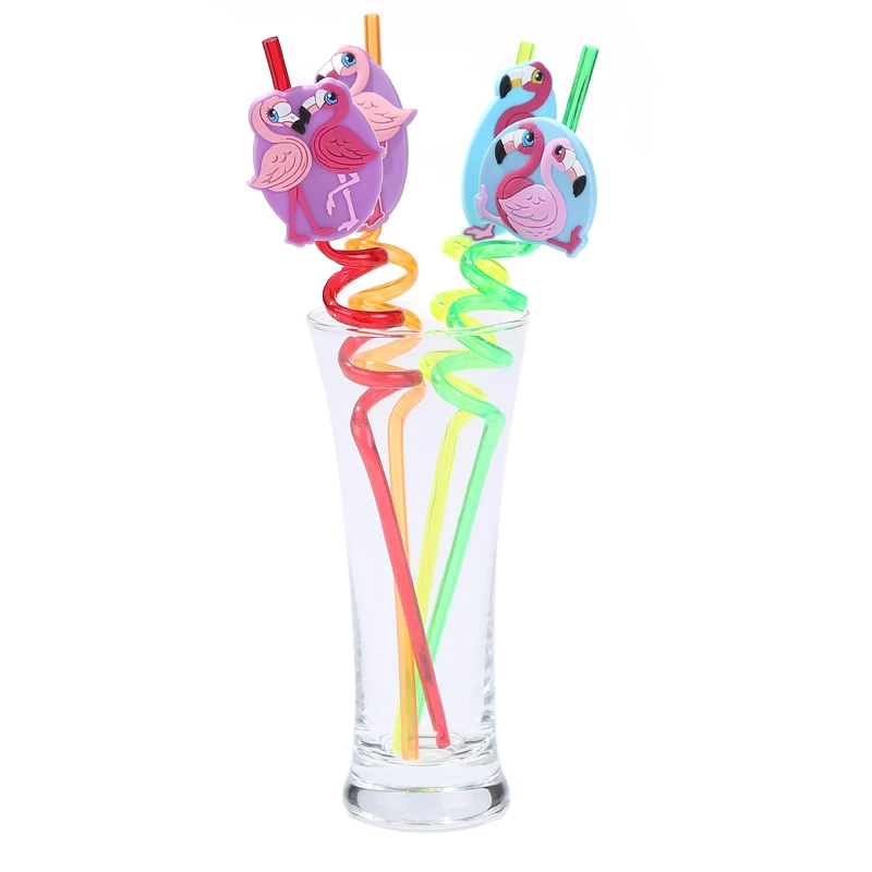 4 шт./партия милые многоразовые пластиковые соломинки для питья трубочка