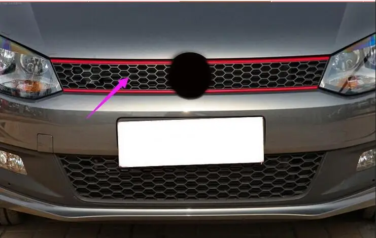 Автостайлинг Высокое качество передние грили гоночный гриль для VW Polo решетка GTI 2011 2012 2013