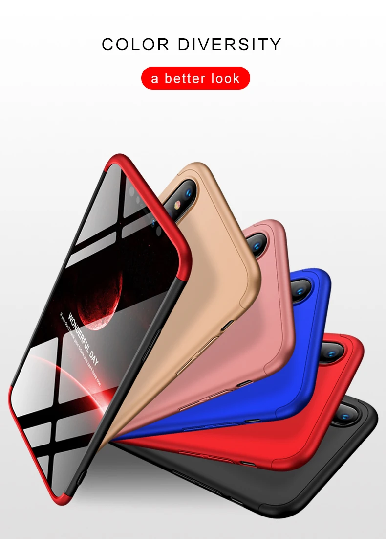10 шт 360 градусов полное покрытие для iPhone XR X XS Max 8 7 Plus 6 6S SE 5 5S чехол телефона 3 в 1