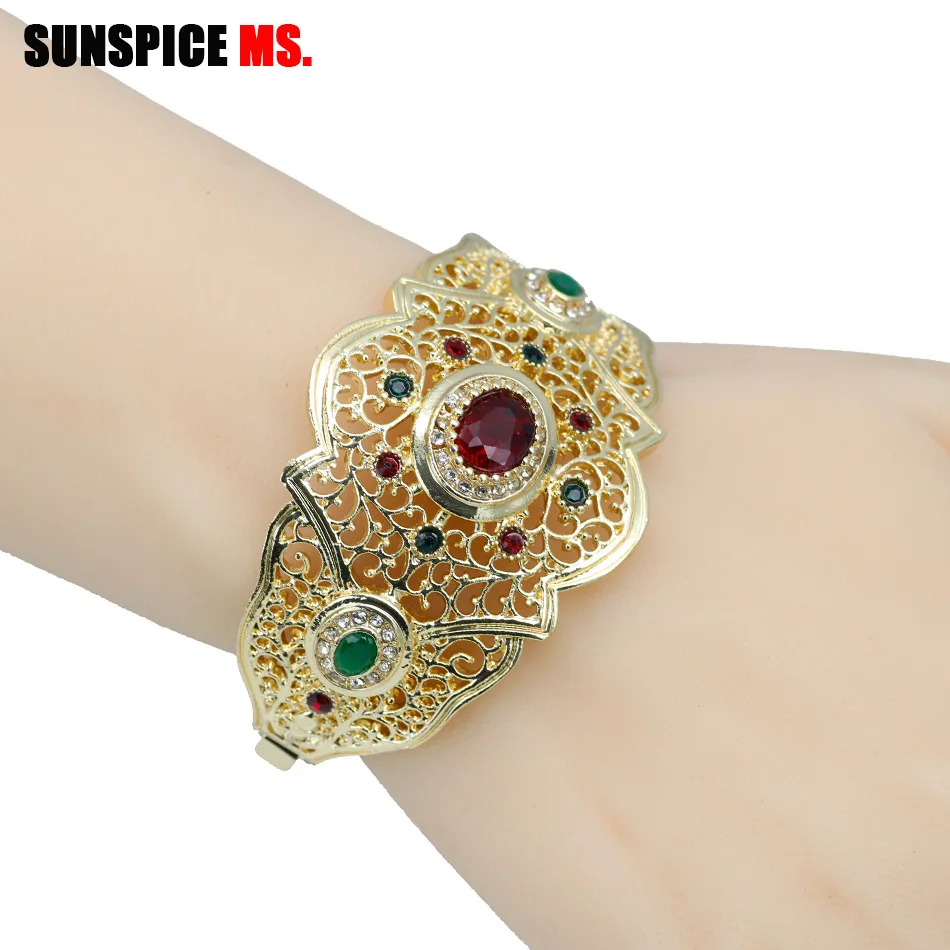 SUNSPICE женский браслет золотого цвета этнический для свадьбы Турецкая ажурная
