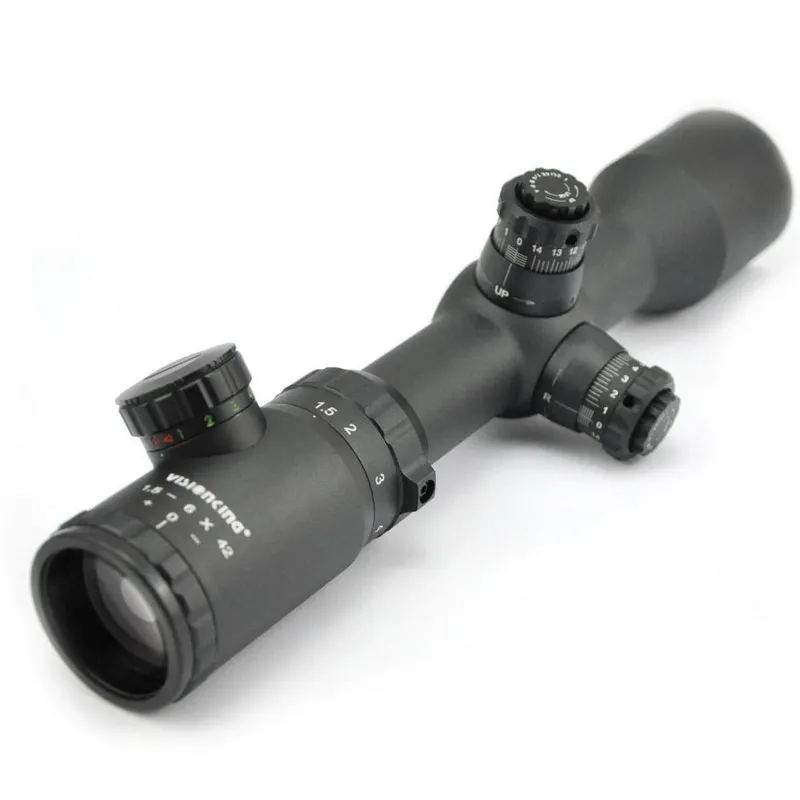 Visionking 1.5-6x42 Aim Riflescopes ar15 ak Waterproof Long Range Night Vision Hunting 30mm Tube Sniper Optical Sight .223 .308 | Спорт и