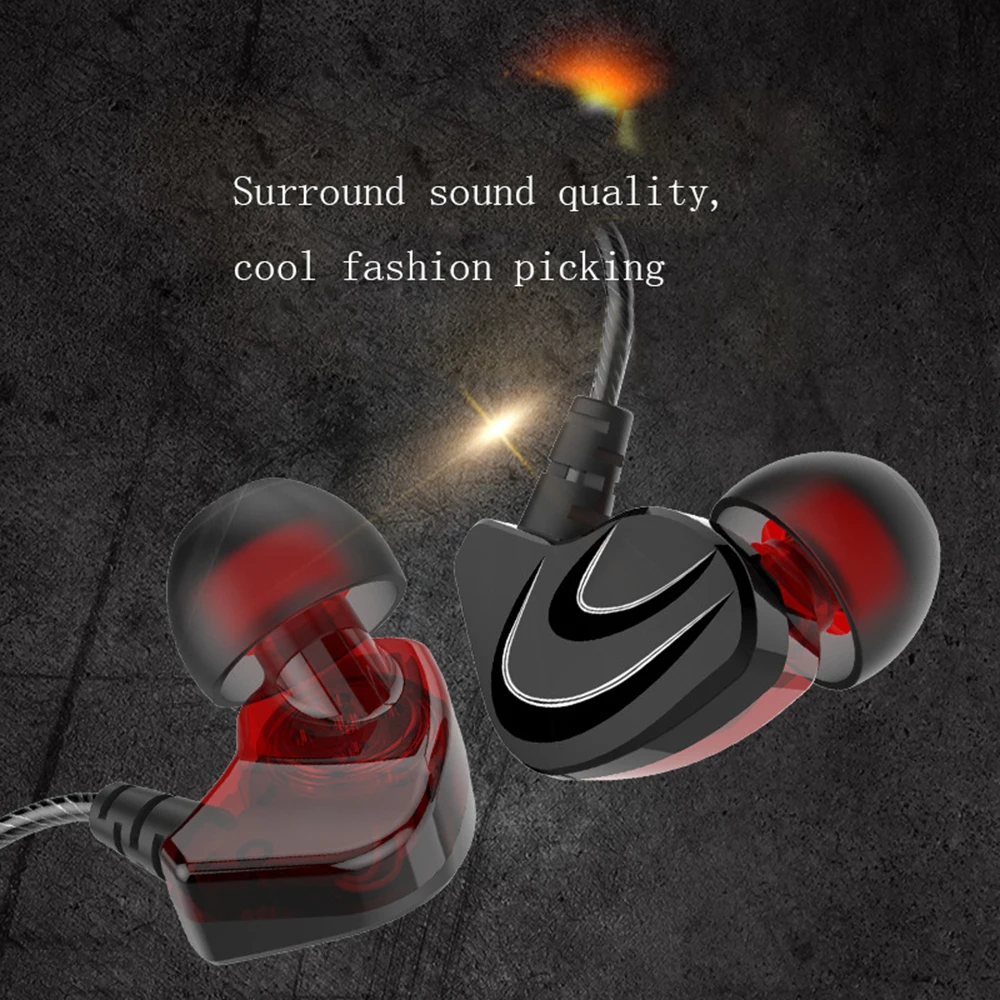 Eqvvol In-Ear Heavy Bass Sports Headset In-line Control Stereo Sound With Mic Earphones For iPhone Android Samsung Mi Phone MP3 |