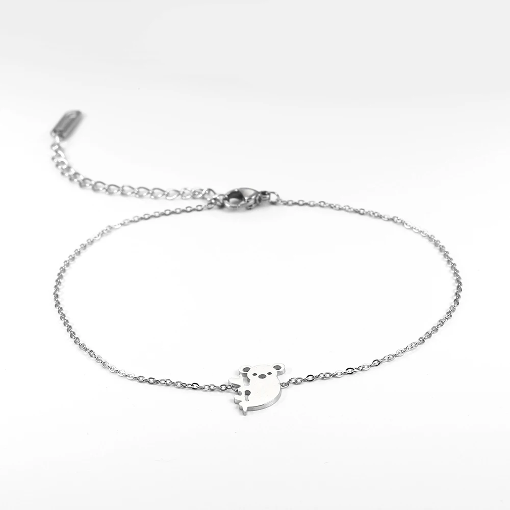 Женский браслет на щиколотку koala boho из нержавеющей стали серебристого и золотого