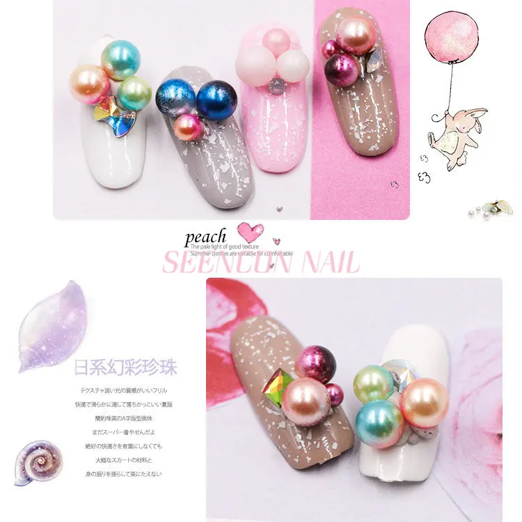 12 шт./набор набор объемных жемчужин в японском стиле|nail art mermaid|japanese nail artjapanese |