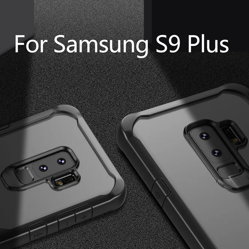Для samsung Galaxy S9 Plus случае антидетонационных прозрачный ПК для плюс крышка простой