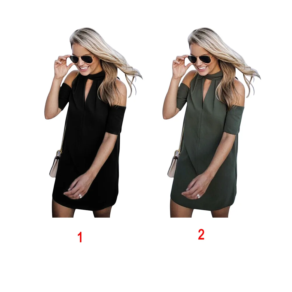 Летнее мини платье с открытыми плечами милые женские платья модные шифоновые