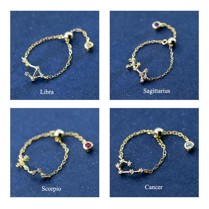 Новые 925 стерлингового серебра модные с чешскими кристаллами хвост кольца для