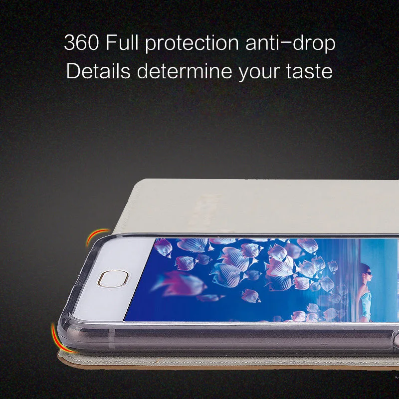 Wangcangli кожи телячьей личи текстуры для OPPO R9 плюс флип чехол телефона все ручной