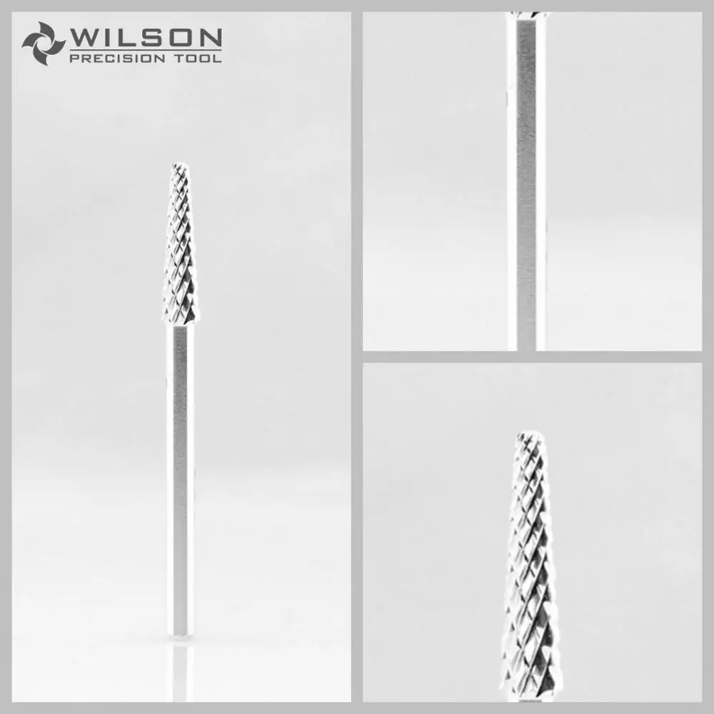 

2pcs - Small Cone Bit - Coarse(0106) - Silver - WILSON Carbide Nail Drill Bit