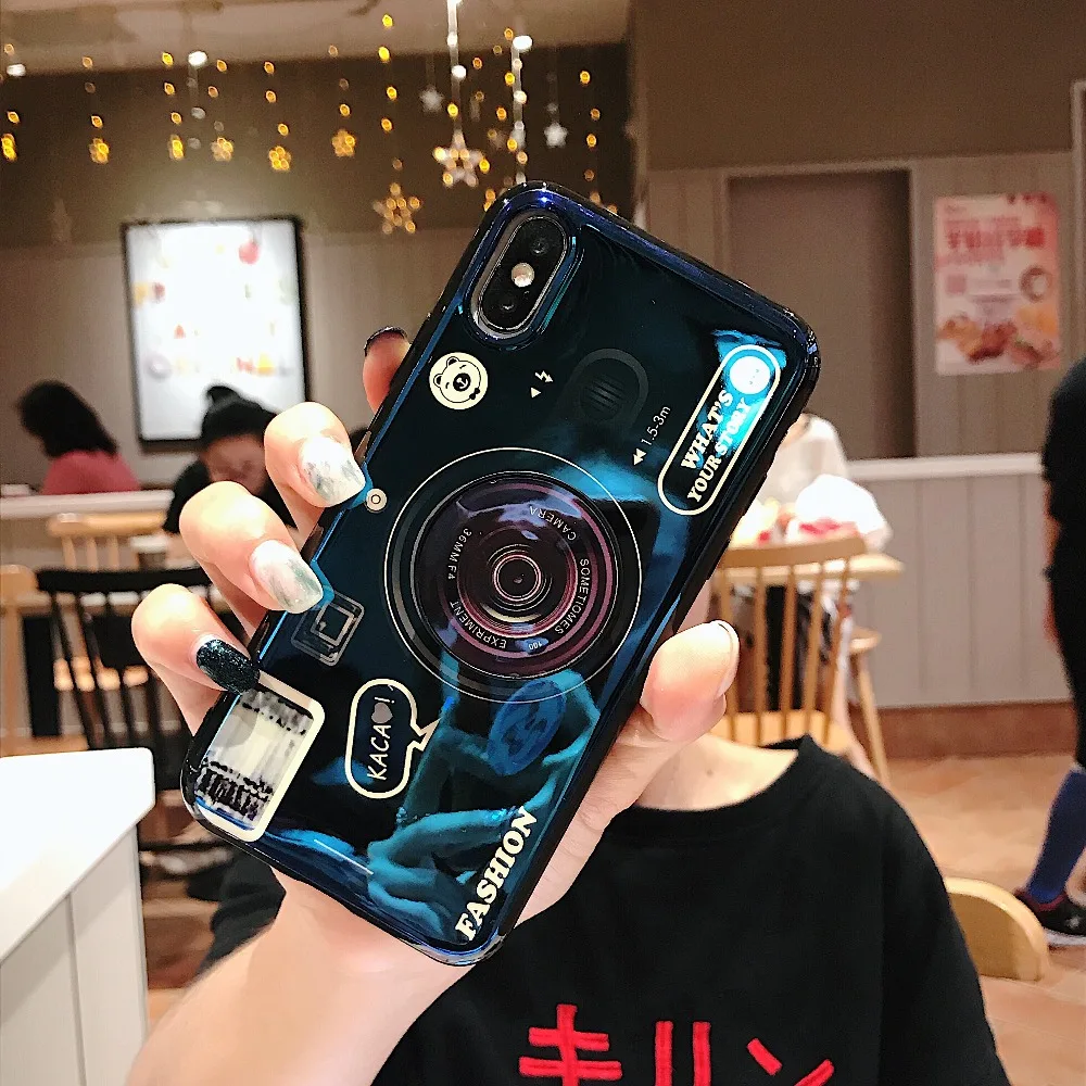 Силиконовый чехол из ТПУ с Камера узор чехол для samsung Galaxy A50 A70 A80 A90 A60 A40 A30 M20 S10 5G S10 плюс S9 Note 9 подставка чехол для телефона