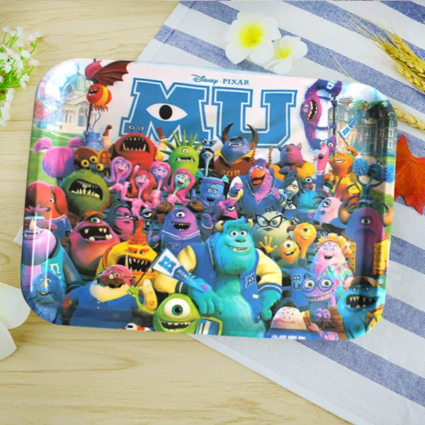 Посуда и тарелки лоток из меламина с милыми персонажами деревянный нескользящий