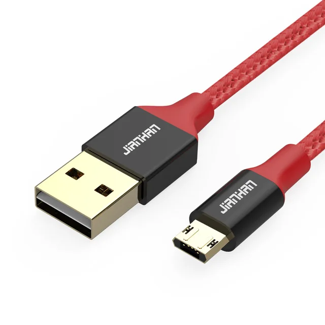 Red 2 шт. в упаковке, двусторонний кабель Micro USB, 5 В, 2 А, быстрое зарядное устройство, Кабель Microusb для samsung, Xiaomi, huawei, htc, Andriod, зарядка мобильных телефонов - Цвет: Red