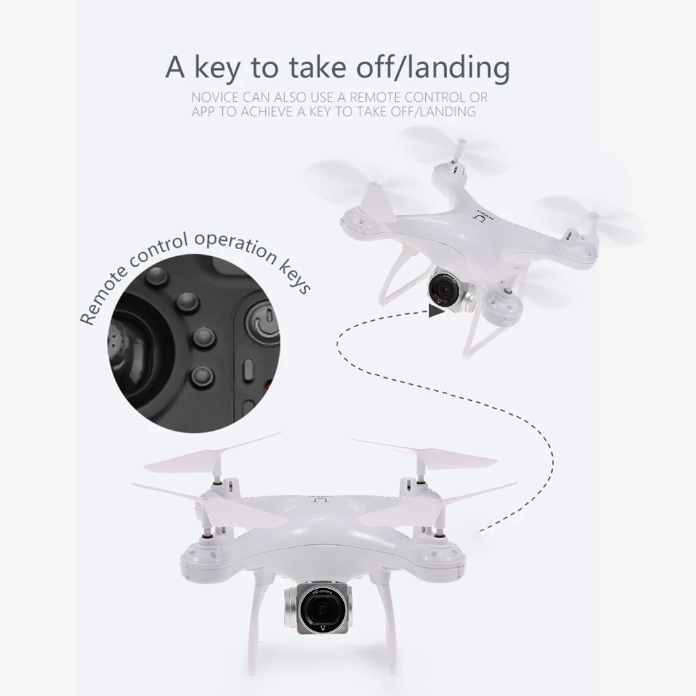 Квадрокоптер Utoghter 69601 с камерой 720P 2 4 ГГц Wi Fi FPV голосовым управлением через