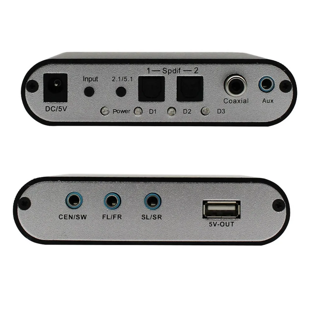 5,1 аудио декодер конвертер цифро-аналоговый декодер Spdif коаксиальный USB на RCA Поддержка DTS/AC3/Dolby для hd-плееров/DVD/XBOX360