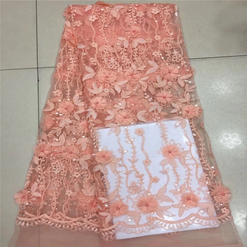 VILLIEA African French Lace Fabric High Quality Tulle For Wedding Beaded In Gray Color | Дом и сад