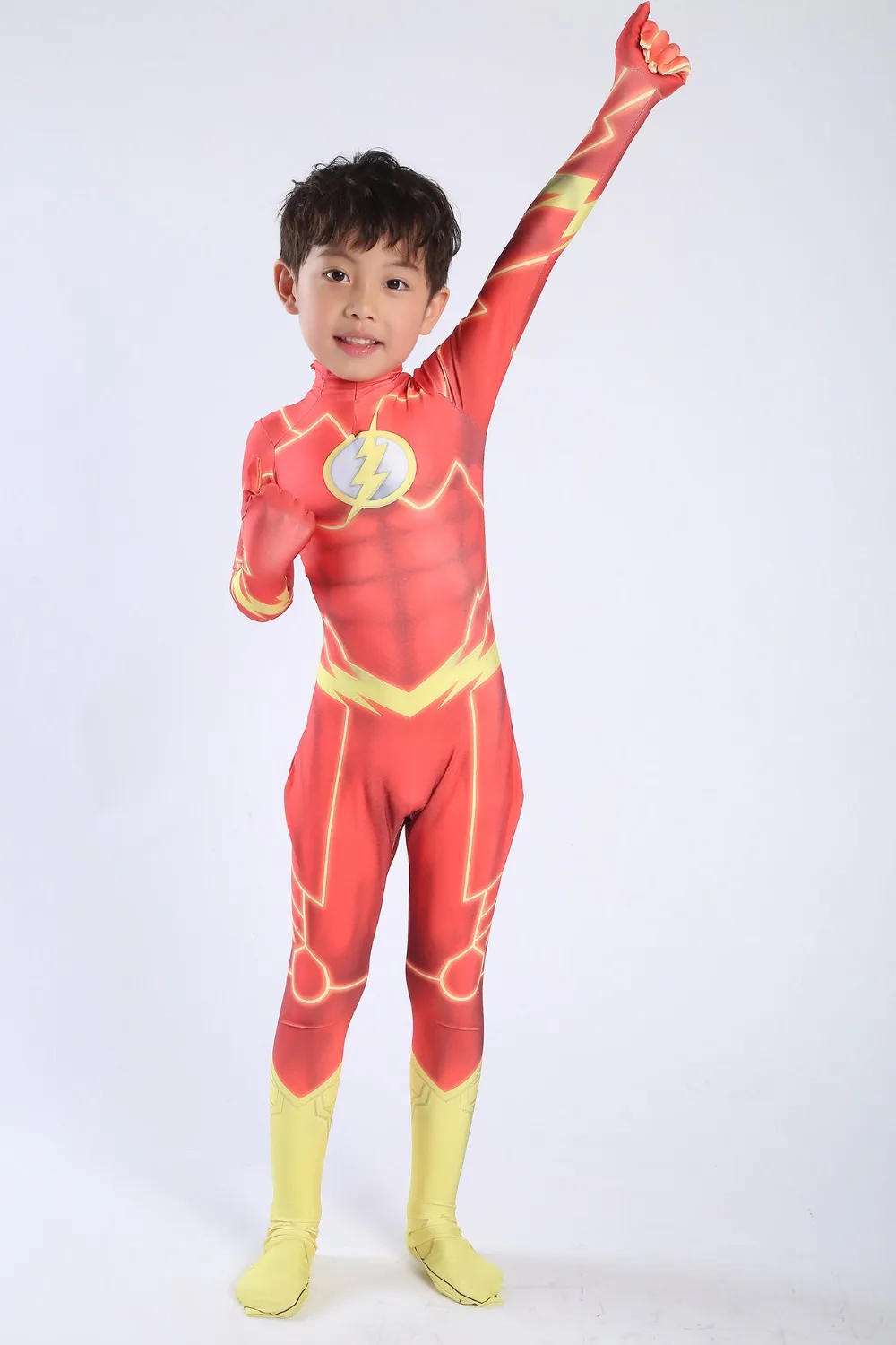 Магический маскарадный костюм Человека вспышки зентай комбинезон из лайкры и