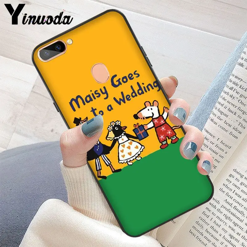 Yinuoda Maisy Mose Story Comic TPU Мягкий силиконовый черный чехол для телефона OPPO R9 R9S Plus R11 R15 R17