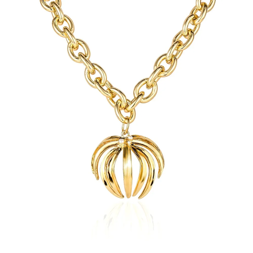 Женская массивная цепочка в стиле барокко массивное ожерелье с геометрическими