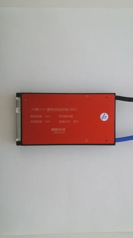 72 в LiFePO4 BMS 24 S 35A 45A 60A с балансом для литиевого железа фосфат Аккумулятор EV