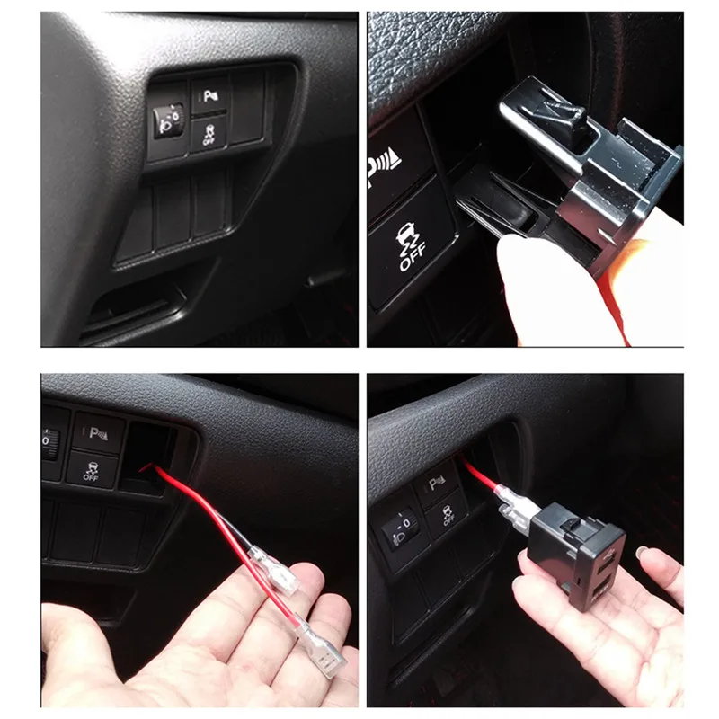 12V 24V Dual USB ABS High Quality Car Charger For TOYOTA 5V 4.2A Universal Auto Mobile Phone Iphone Sumsang#294168 |