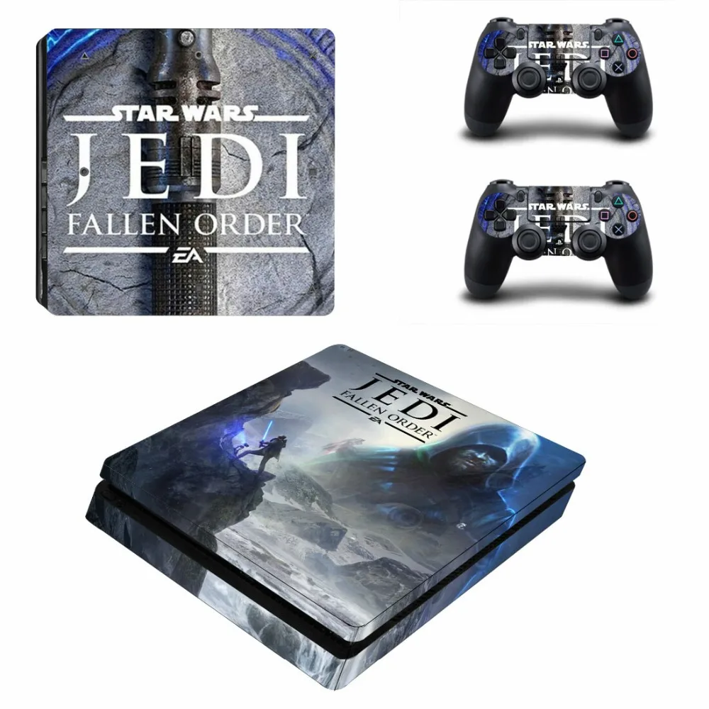 Звездные войны Jedi faved Order PS4 тонкая наклейка защитный чехол для Slim Console &amp Controller