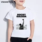 Детская футболка с принтом Рокки Бальбоа, повседневная детская одежда сильвестера, Детская летняя футболка с коротким рукавом и круглым вырезом для девочек и мальчиков, HKP576