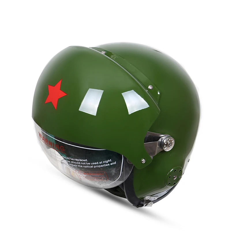 CHCYCLE китайские военно воздушные силы Jet Pilot открытым лицом мотоцикл зеленый шлем