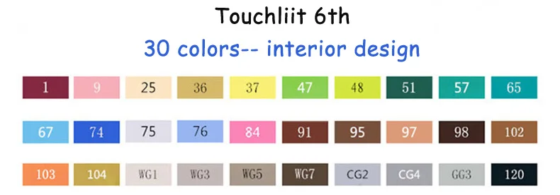 30 interior design Touchliit спиртовые двойные художественные маркеры аниме архитектура 30 40 60 80 цветов ландшафтный дизайн интерьера профессиональные маркеры графические ручки для рисования - Цвет: 30 interior design