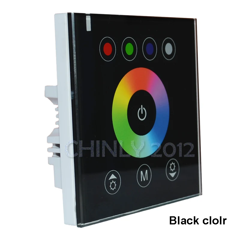 Black controller RGBW 16W светодиодный волоконно-оптический драйвер двигателя с 2,4G беспроводной настенный выключатель сенсорный контроллер для всех видов волоконно-оптических s - Испускаемый цвет: Black controller