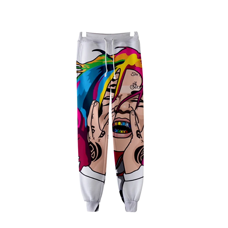 LUCKYFRIDAYF Забавные 3d 6ix9ine бегунов Брюки Для мужчин женщин Повседневное хип хоп