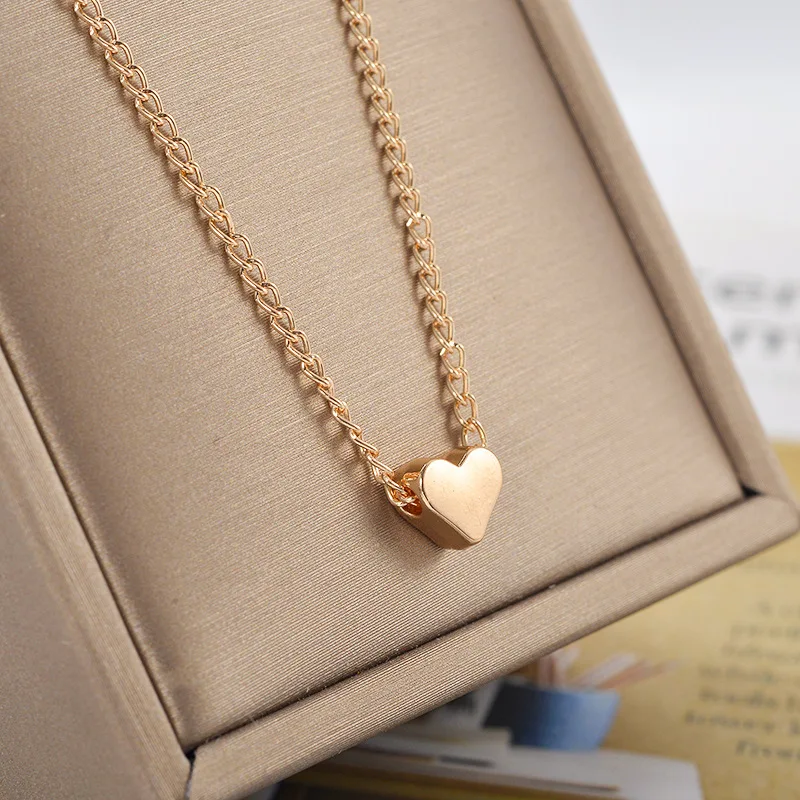 Мода Простой Любовь короткое ожерелье для женщин колье до ключиц Bijoux Femme