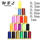 Нейлоновый шнур 0,2 мм 0,4 мм 0,6 мм 0,8 мм 1 мм, нить для шитья, полиэфирный шнур для веревки, шелковая веревка для рукоделия, для изготовления ювелирных костюмов