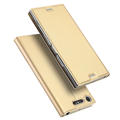 Чехол-книжка DUX DUCIS из искусственной кожи для sony XZ1 XZ 1 Роскошный чехол-бумажник для sony Xperia XZ1 G8341 G8342 чехол для телефона s Coque Fundas - Цвет: Gold