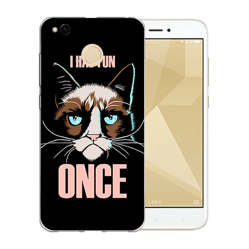 Soft TPU For Xiaomi Redmi 4X Case Grimace Pattern 5.0&quot 4 X Back Cover Silicon Cases Mobile Phone Bags |